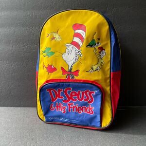 Vintage Dr. Seuss And His Friends Backpack Kid Child 1997